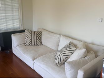 Crate and Barrel Two Piece Grand Couch - Down filled, great shape