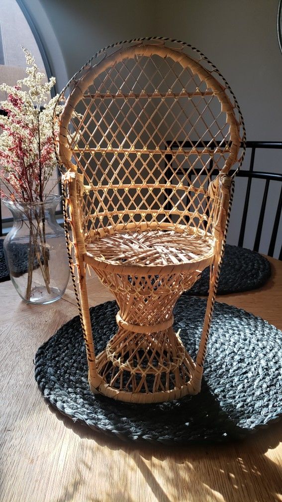 Smaller Wicker Chair 16" Tall