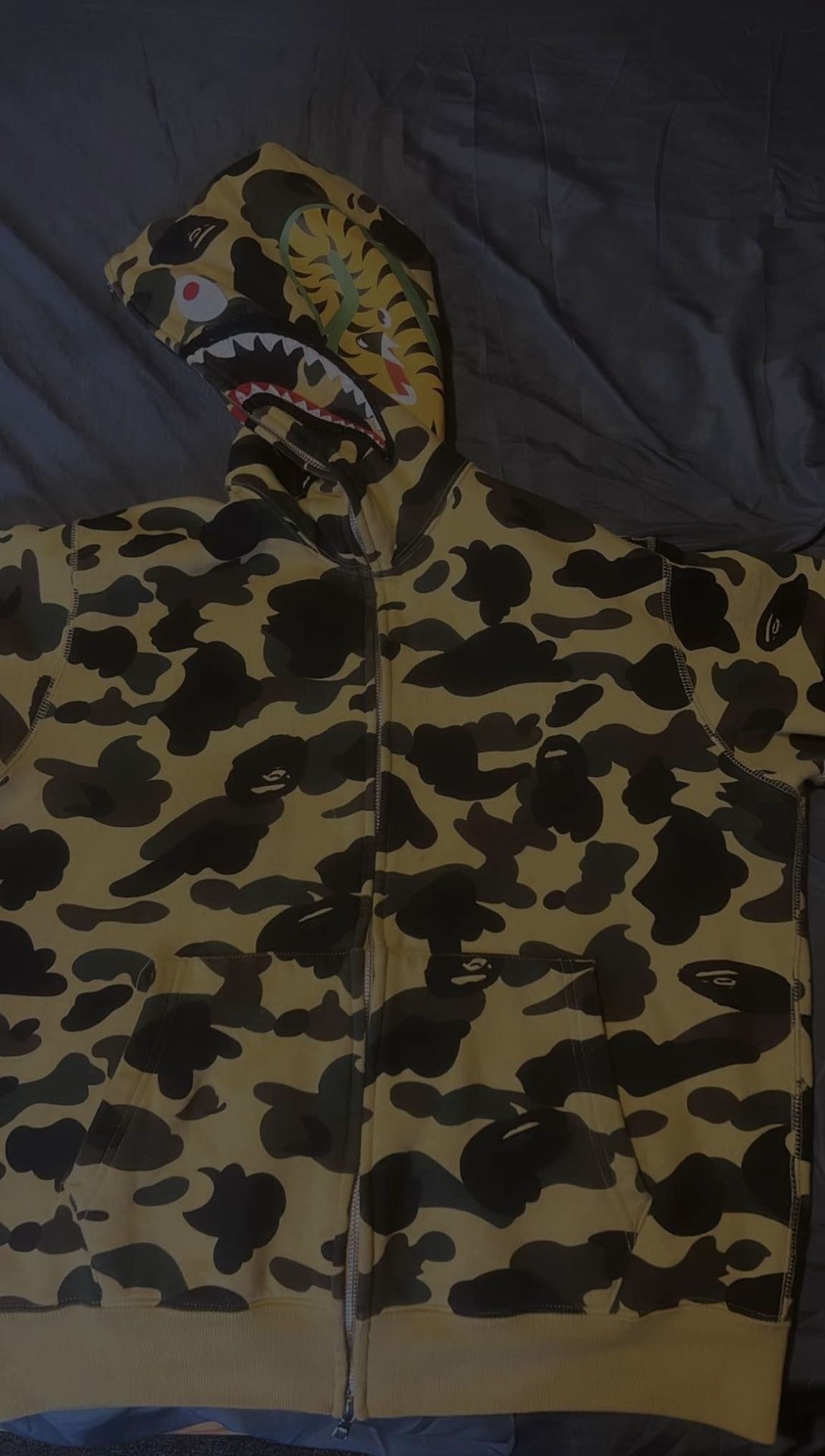 BAPE 1st Camo Full Zip Hoodie 'Yellow'