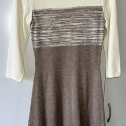 New York & Company Women’s Size XS Tan & Cream Dress - PERFECT CONDITION