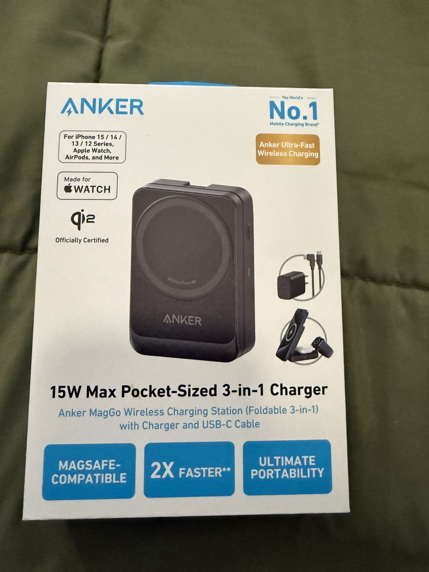 15W Max Pocket-Sized 3 In 1 Charger