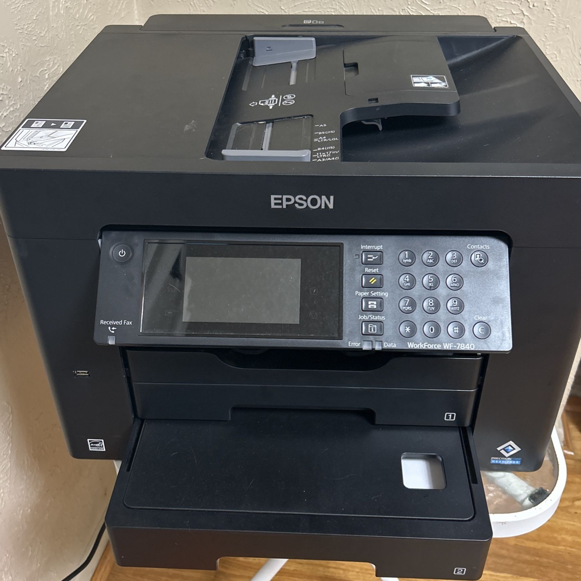 Epson Workforce Printer Fax Scanner Copier Like New.
