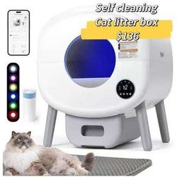 🥨Self Cleaning Cat Litter Box: Extra Large Automatic Litter Box for Multiple Cats with Mat - Odor-Free Waste Disposal Litter Robot with App Control