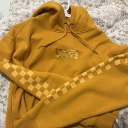 Yellow Vans Cropped Hoodie 