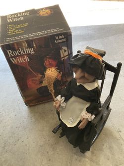 Vintage Halloween Rocking Witch