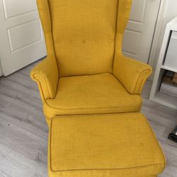 IKEA Strandmon Armchair & Ottoman Set