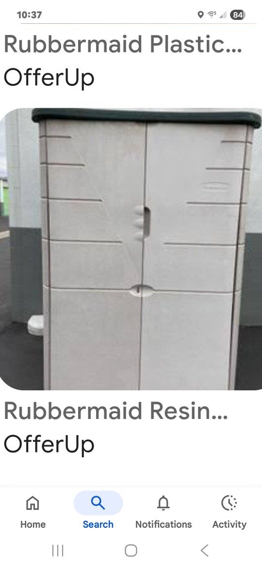 Rubbermaid 6x2.75 Ft Outdoor Storage Shed  Organizer Pool Deck Spa Balcony Yard Lawn Chest Trunk Lock Box Patio Garden Garag Equipment Tools  Boat