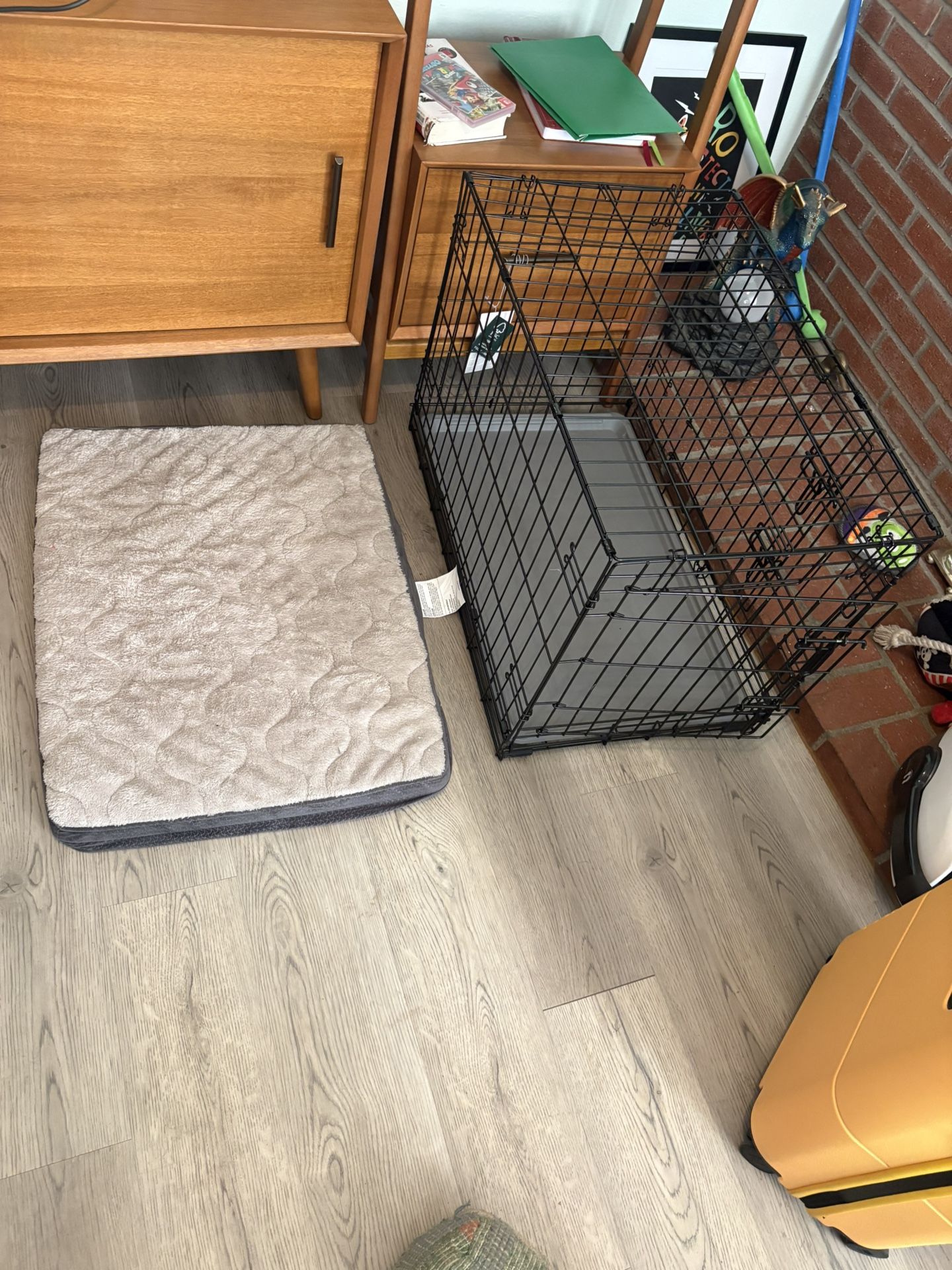 2 Door Dog Crate 30 Inch with Serta Crate Mat