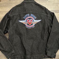 Vintage Harley-Davidson Denim Jacket Love Ride 10 Glendale California 1993 Vtg