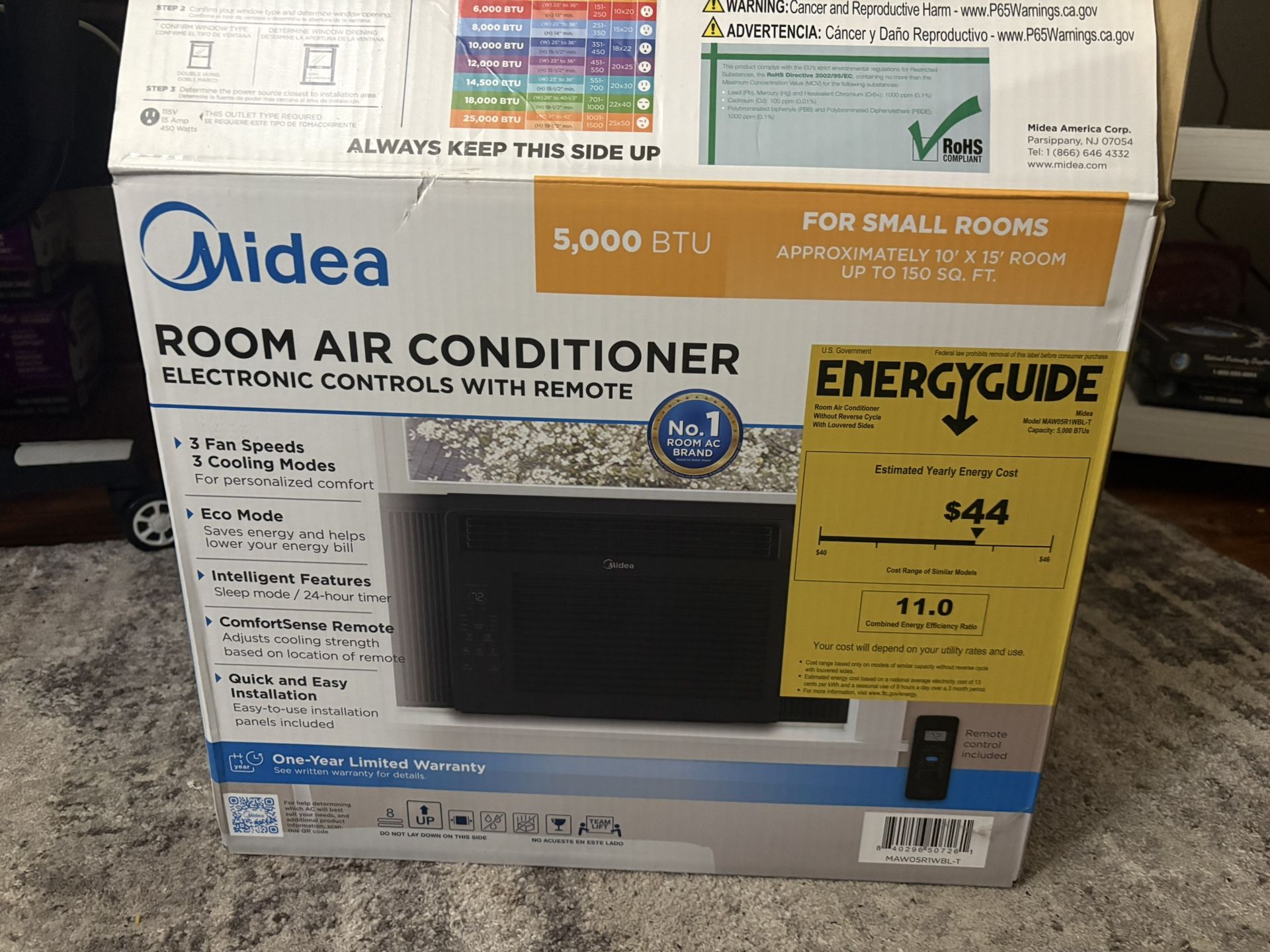 Midea Window AC Unit 5,000 BTU