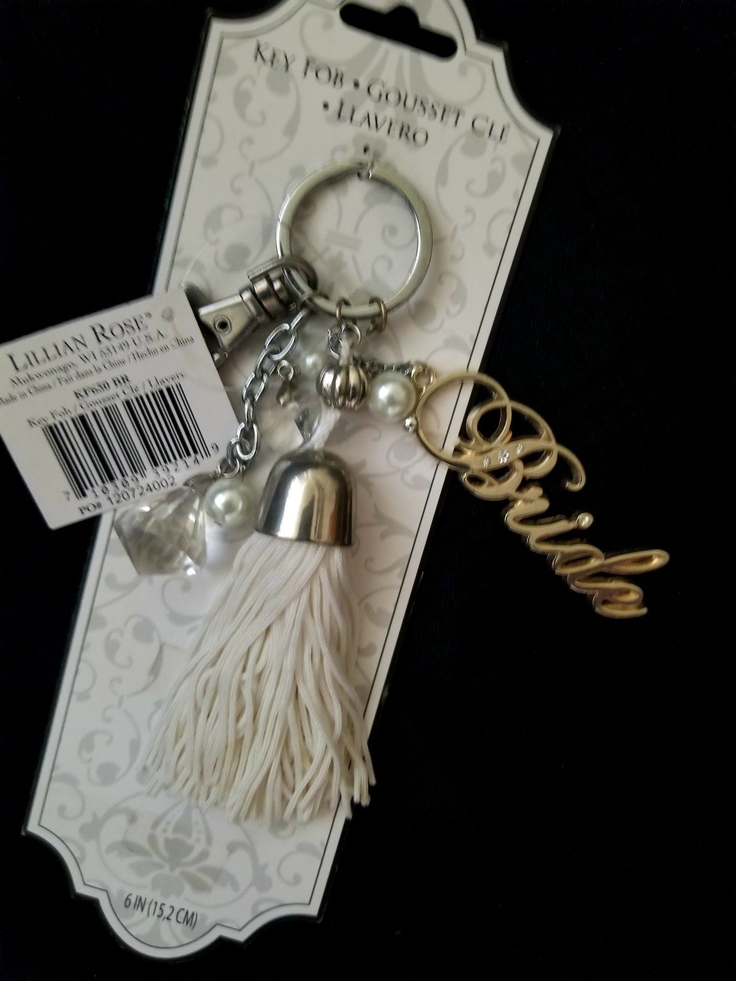 Bride charmed keychain