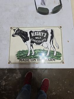 Metal Hersheys Milk Chocolate Sign
