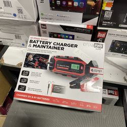  Battery Charger and Maintainer, 6V/12V, 6A