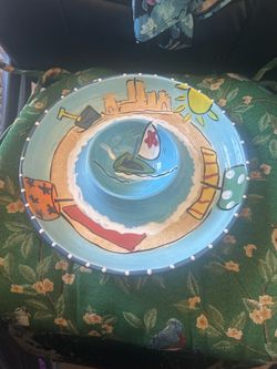 Festive chip & dip bowl- Beach theme