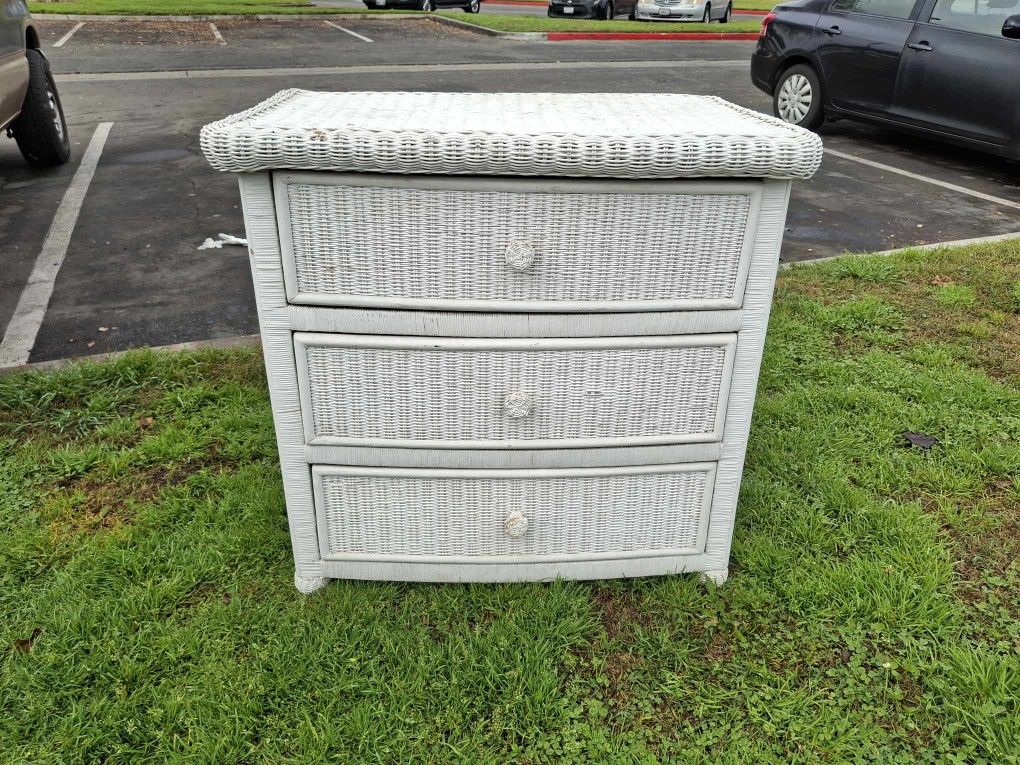 White Bamboo Dresser