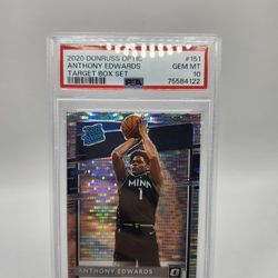 2020 Optic Anthony Edwards Rated Rookie Pulsar Psa10 