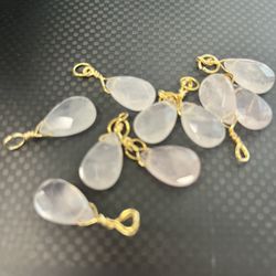 Gemstone Rose Quartz pendant 