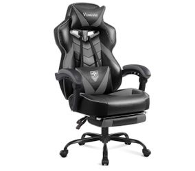 K195-Gaming Chair, High Back Gaming Chair with Footrest and Massage, Gaming Chairs for Adults with Pocket Spring Cushion, Big and Tall Reclining Compu