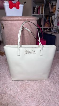 Kate Spade New York Bow Tote Bag – Cream/White