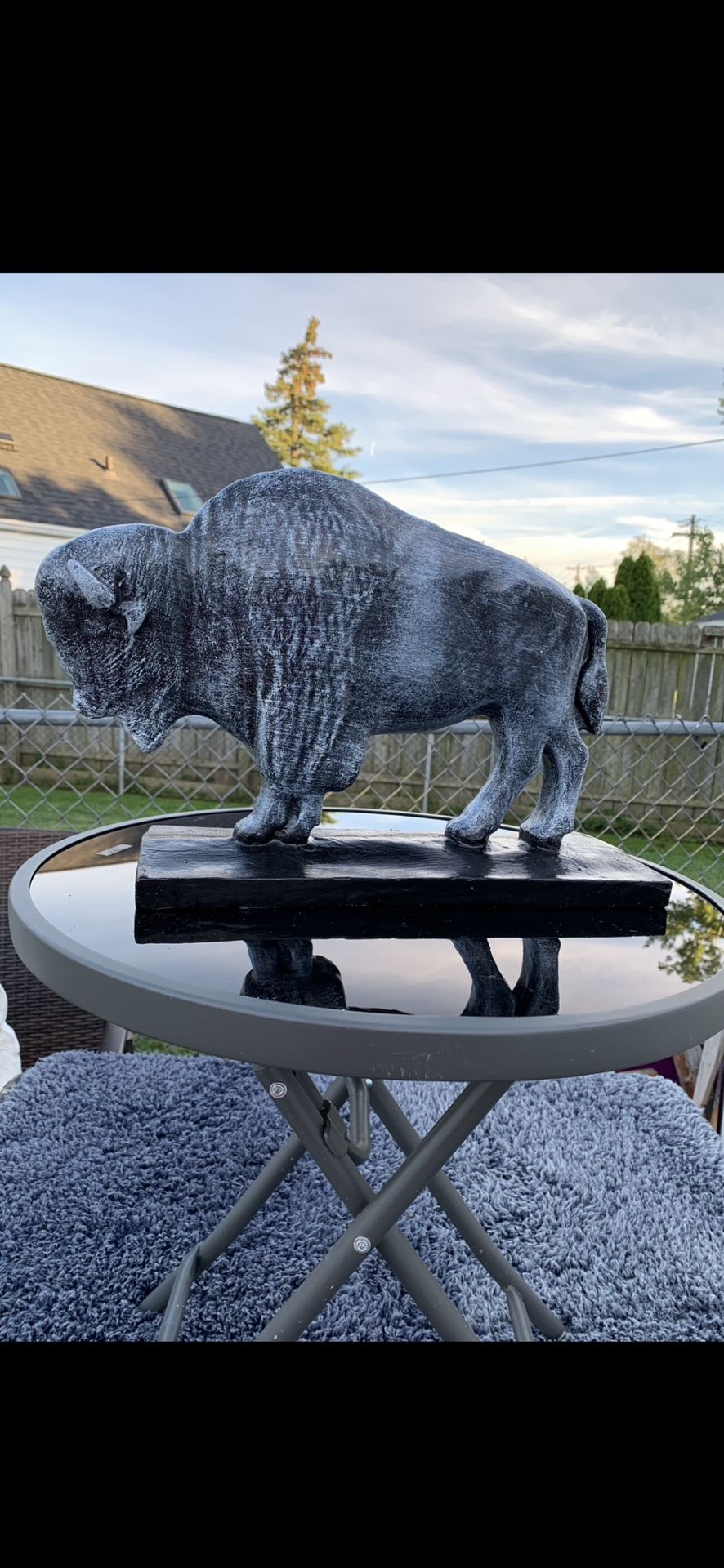 The Old Gray Buffalo Statue