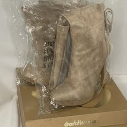 Charlotte Russe Thigh-High Suede Heeled Boots – Size 8 – Like New!