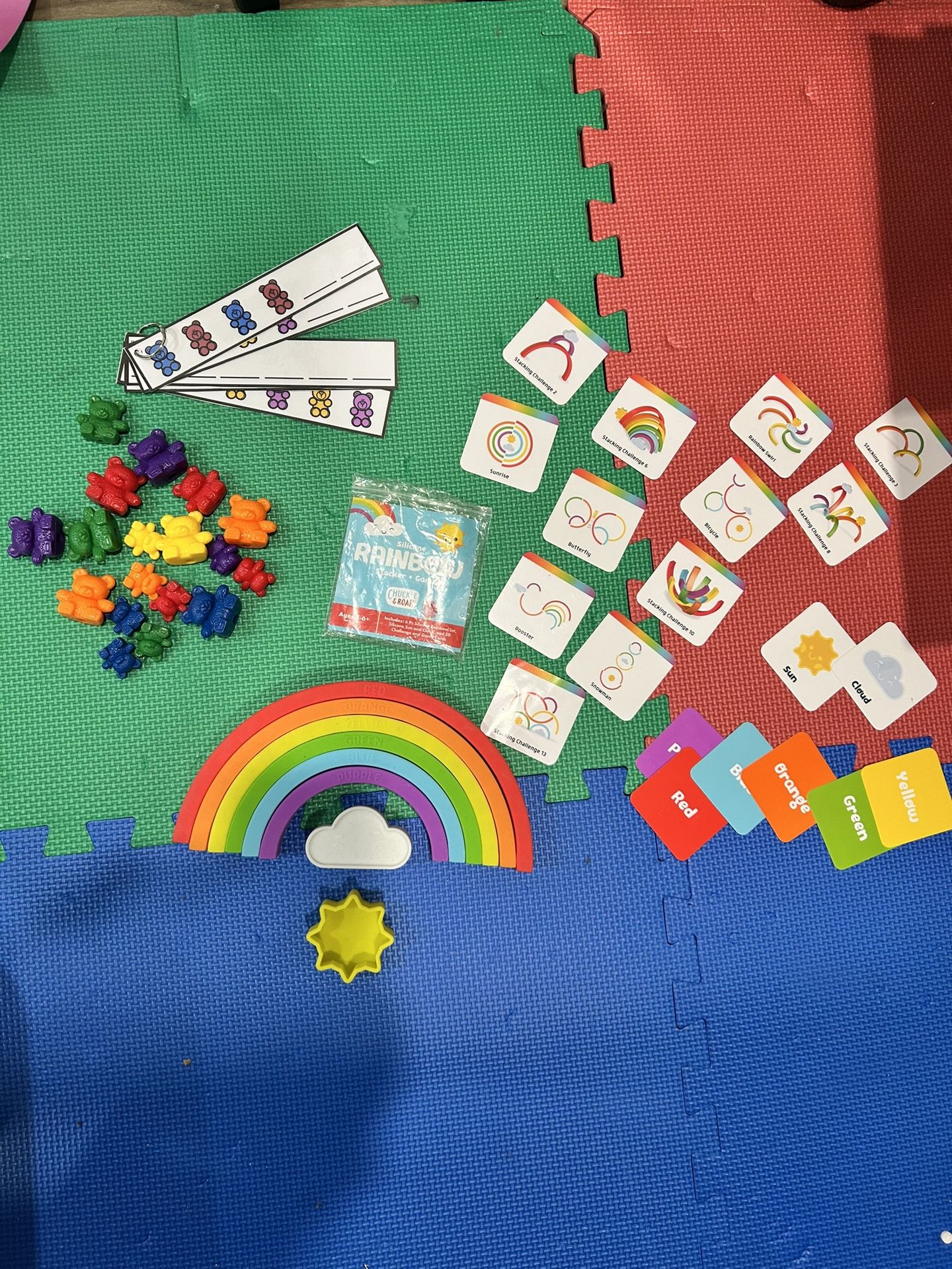 Rainbow Stacker And Bear Counting Toddler Activities
