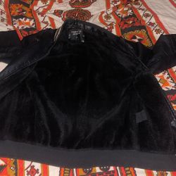 L leather Jacket With Fur Interior 