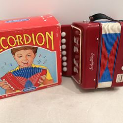 Vintage Schylling Mini Accordion with Original Box