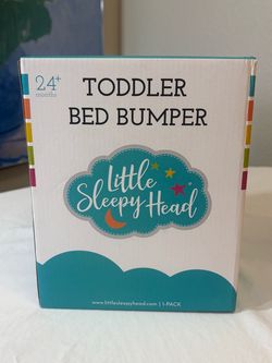 Little Sleepy Head Toddler Bed Bumper Foam Safety Rail Guard with Cover