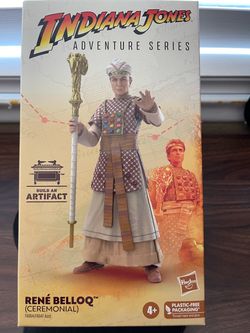 Indiana Jones Adventure Series Build-An-Artifact Raiders Of The Lost Ark René Belloq Figure NEW