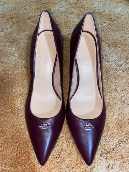 Burgundy Coach High Heels LOCATED IN COVINA
