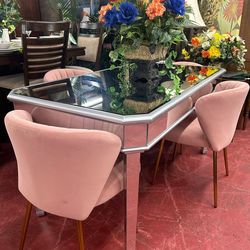 Modern glam dining set