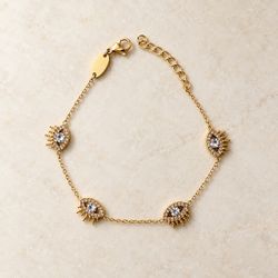 New 18K Gold-Plated Waterproof Evil Eye Bracelet