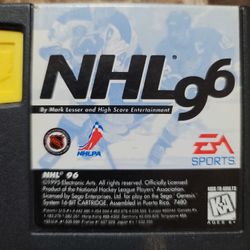 NHL 96 Sega Genesis 