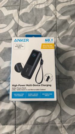 Anker Power Bank 25K 165W with Built-In Cables