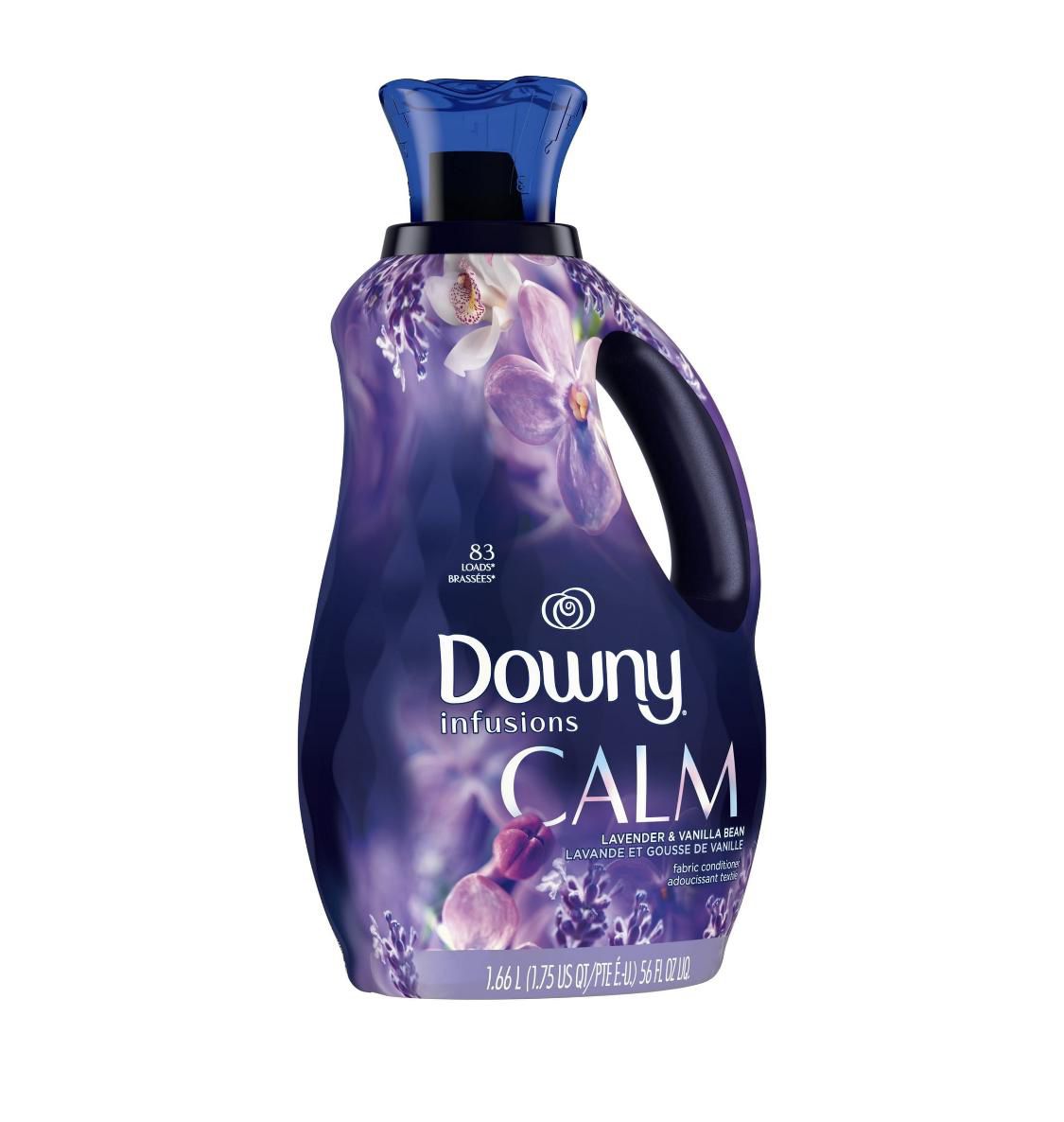 Downy Infusions, Calm Lavender, 83 Loads Liquid Fabric Softener, 56 fl oz$4.99