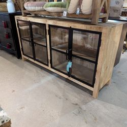 Iron And Mango Wood Sideboard 