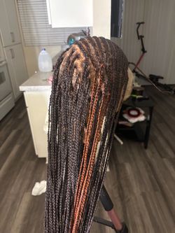 Braided long wig full lace