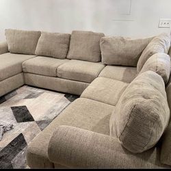 Tan Sectional Couch - Will deliver 