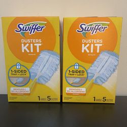 2pack Swiffer Dusters Cleaning Kit, Feather Duster Alternative, Unscented, Includes 1 Handle + 5 Refills