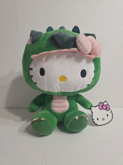 Hello Kitty Dinosaur Costume Plushie