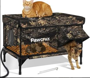 Camo waterproof Heated Cat bed