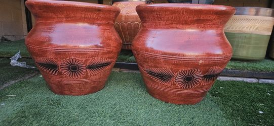 Clay Planters 27 Inches Tall Inches Wide 