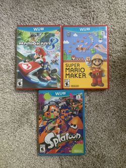 Wii U Game Bundle – Mario Kart 8, Super Mario Maker, Splatoon