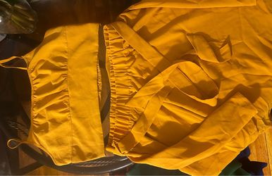 Mustard Yellow Ruffle set