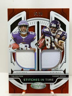 2025 Certified Randy Moss And Tai Felton Dual Patch