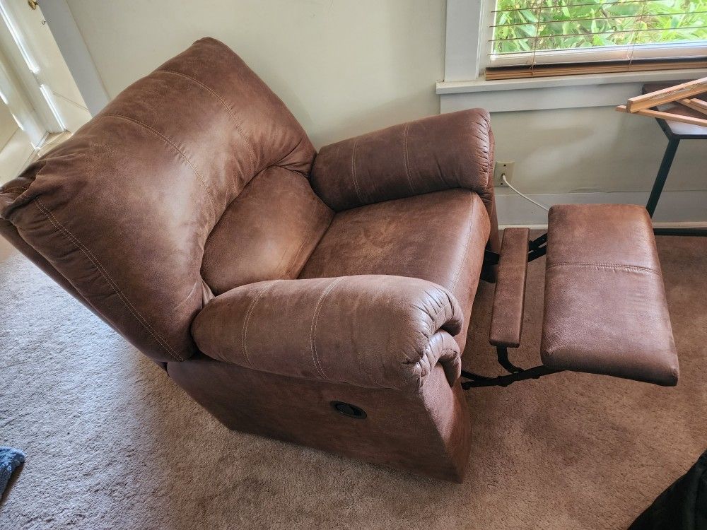 Brown Leather Recliner, Clean!