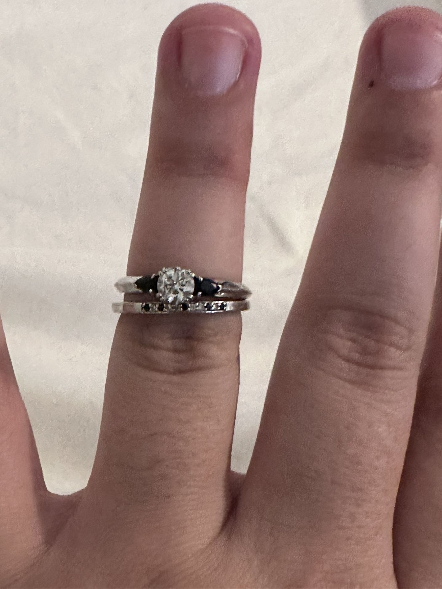 Engagement Ring with Wedding Band
