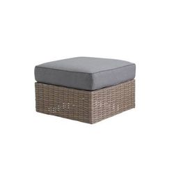 Allen + Roth Wilmington Grey Steel Porch Ottoman 1648 
