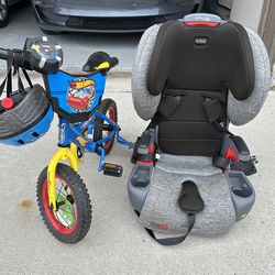 Car seat ( Britax Brand ) + Bike And Helmet 
